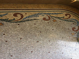 mosaique en marbre et grès cérame réfection des motifs