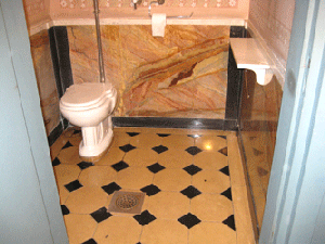 salle de bain en marbre rénové